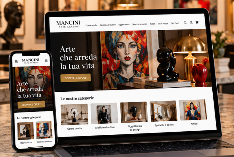 Mancini Arte Arredo un e-commerce d'arte su misura tra opere, design e servizi personalizzati