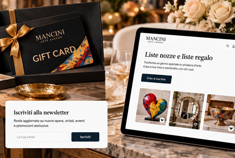 Mancini Arte Arredo un e-commerce d'arte su misura tra opere, design e servizi personalizzati
