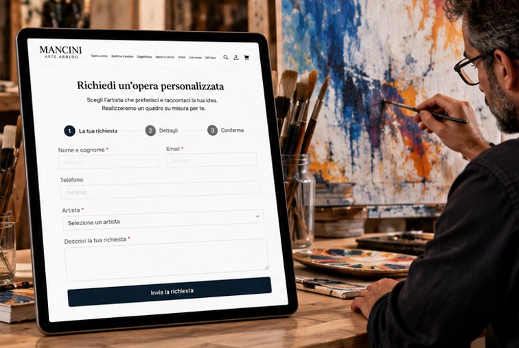 Mancini Arte Arredo un e-commerce d'arte su misura tra opere, design e servizi personalizzati
