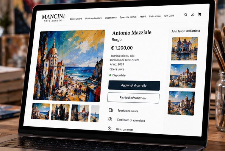 Mancini Arte Arredo un e-commerce d'arte su misura tra opere, design e servizi personalizzati